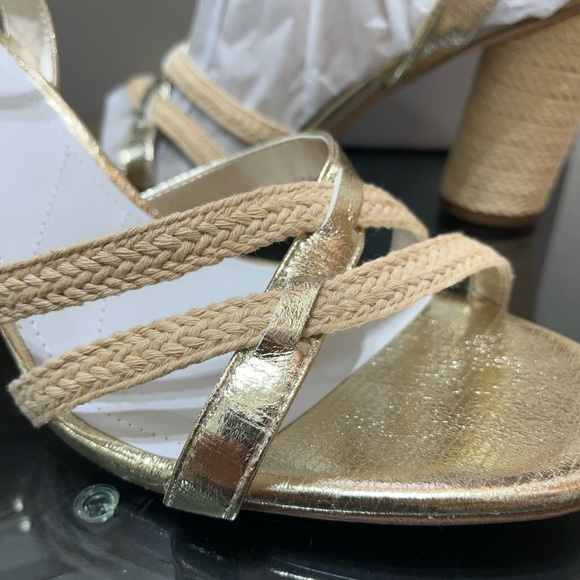 💥New In Box💥 Franco Sarto Olina Jute Block Heel Sandal Size 11 - Picture 7 of 9